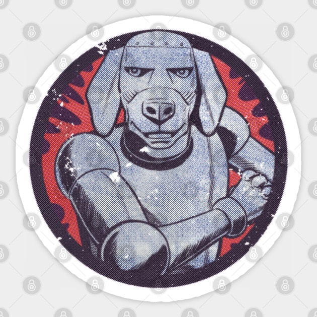 Robot-Mutt! Sticker by ThirteenthFloor